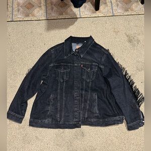 Levi’s Jean jacket western style with tassels across back
